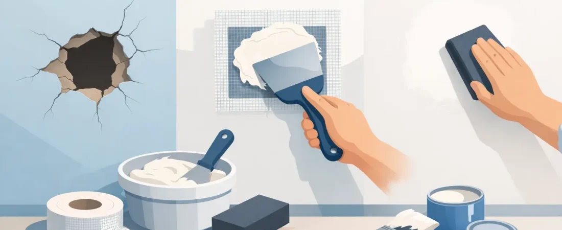 How to Repair a Hole in a Plasterboard Wall