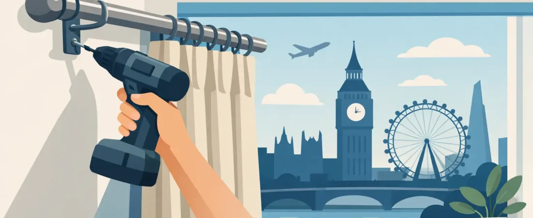 Curtain Pole Fitting London for a Secure Finish