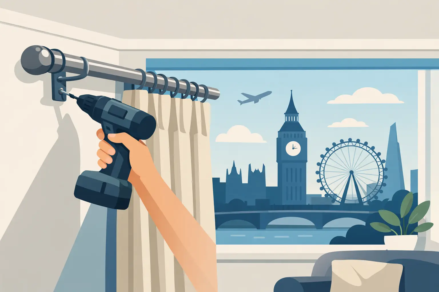 Curtain Pole Fitting London for a Secure Finish