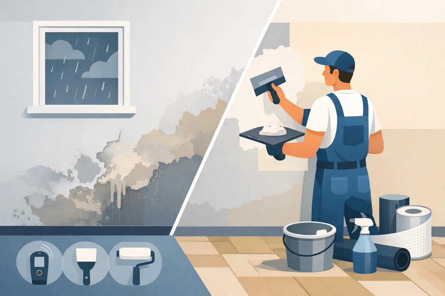 Your Practical Guide to Damp Patch Repairs
